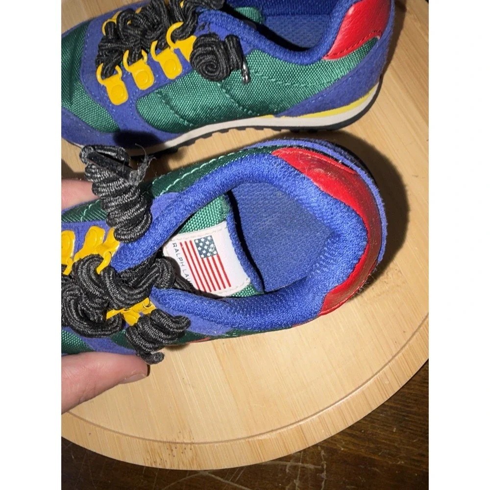 Polo Ralph Lauren Colorblock Oryion II Suede Sneakers Kids Size‎ 8 Toddler